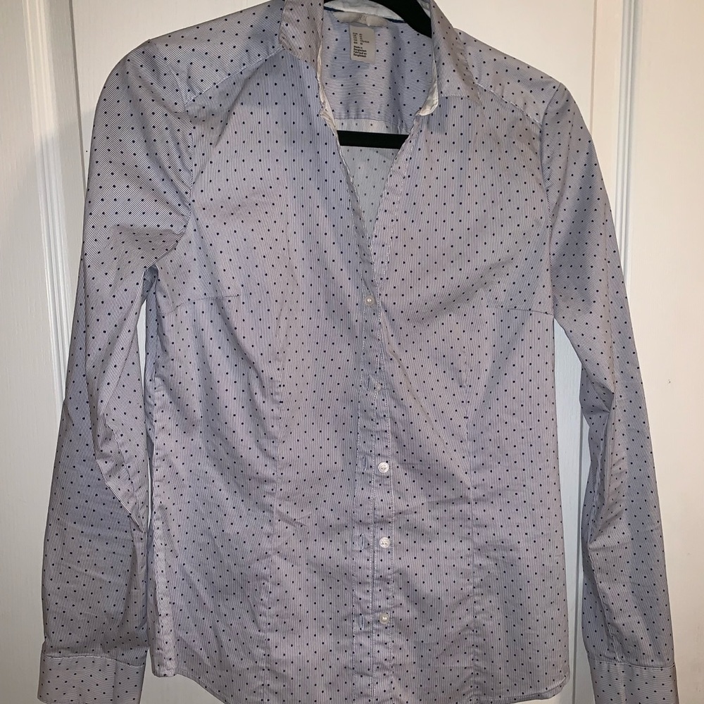 Polka-dot button up blouse
